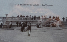 How Les Terrassess, between the hotel and the cliff, used to look in their heyday.
